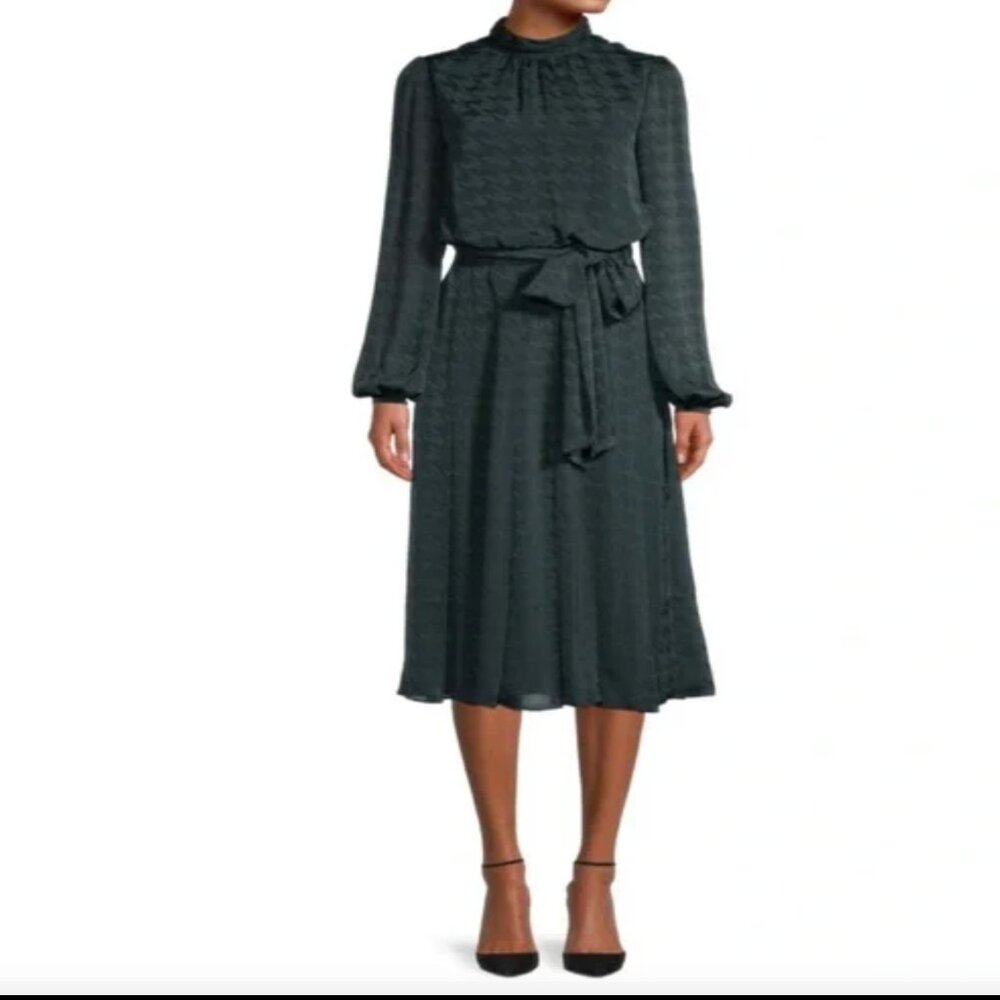 New! TED BAKER LONDON Wilmer Houndstooth Tie-Waist Dress  (5-XL)